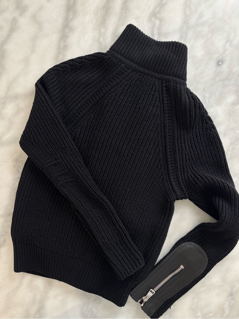 Gucci Black Zip Ribbed Sweater Jacket - Picture 7 of 8